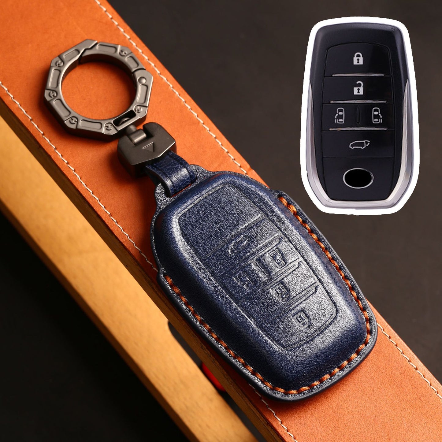 For Toyota 4Runner Sienna Leather Key Fob Cover