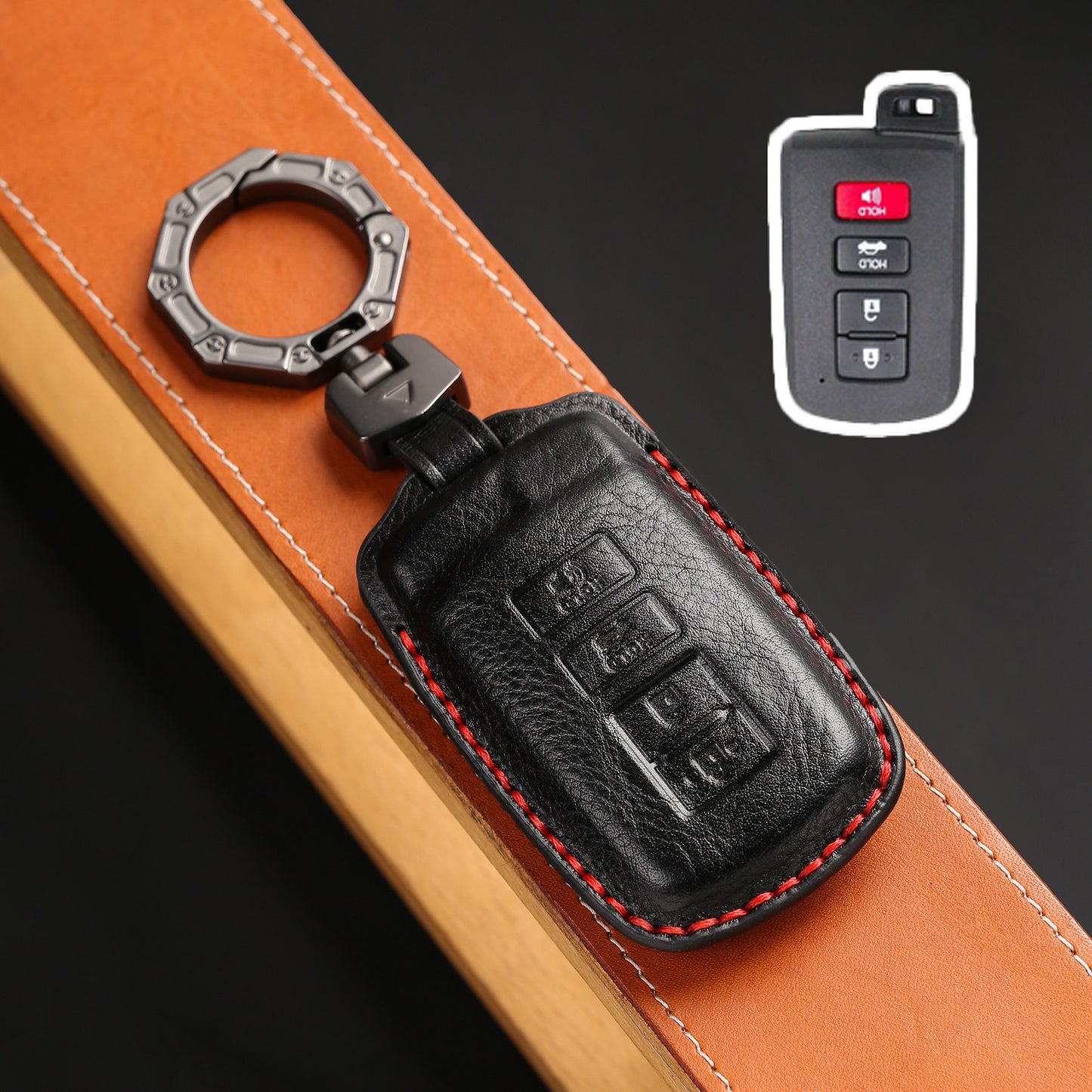 For Toyota 4Runner Sienna Leather Key Fob Cover