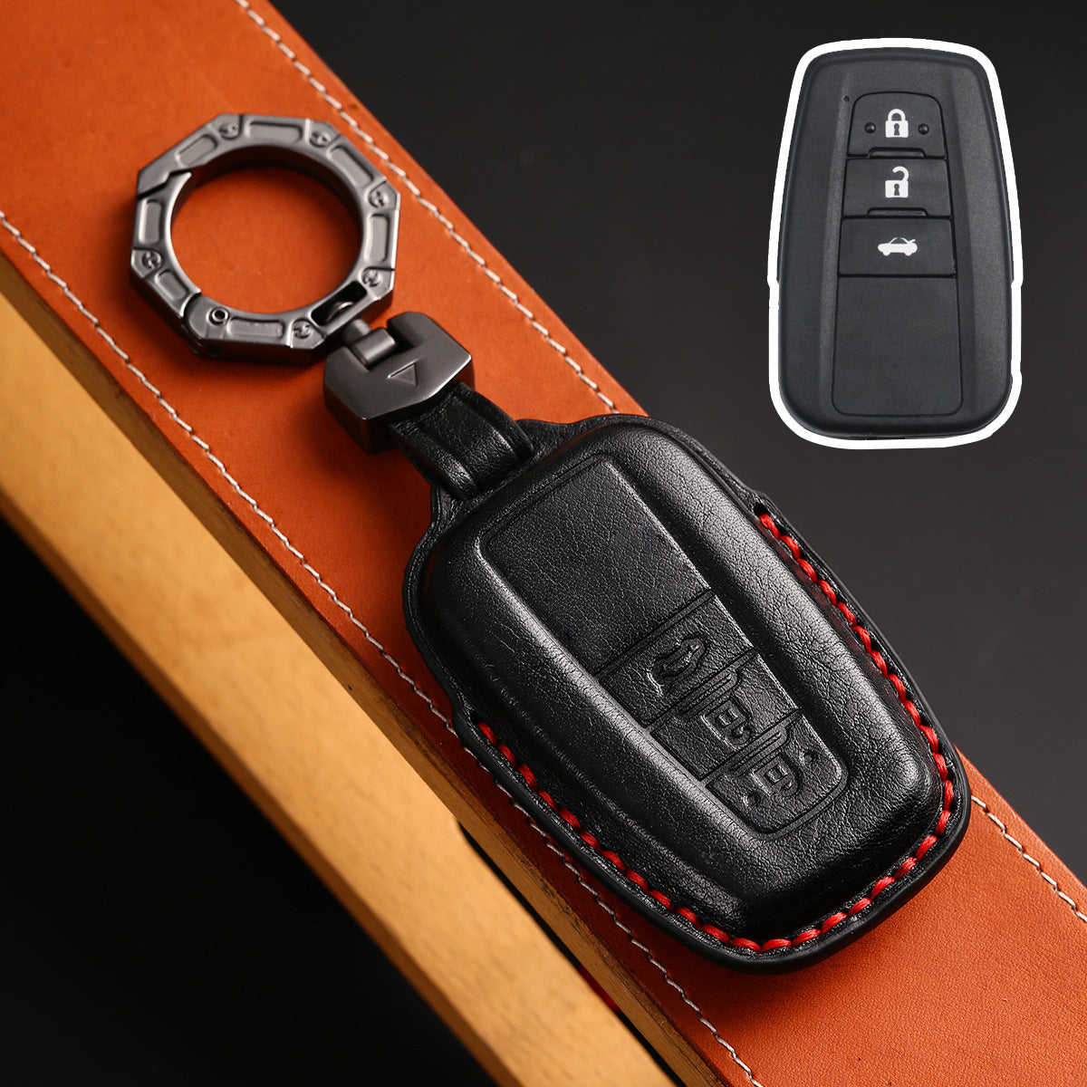 For Toyota 4Runner Sienna Leather Key Fob Cover