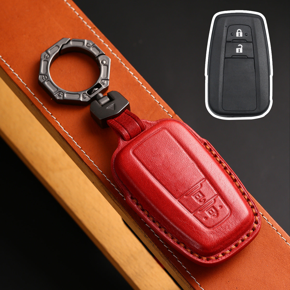 For Toyota 4Runner Sienna Leather Key Fob Cover