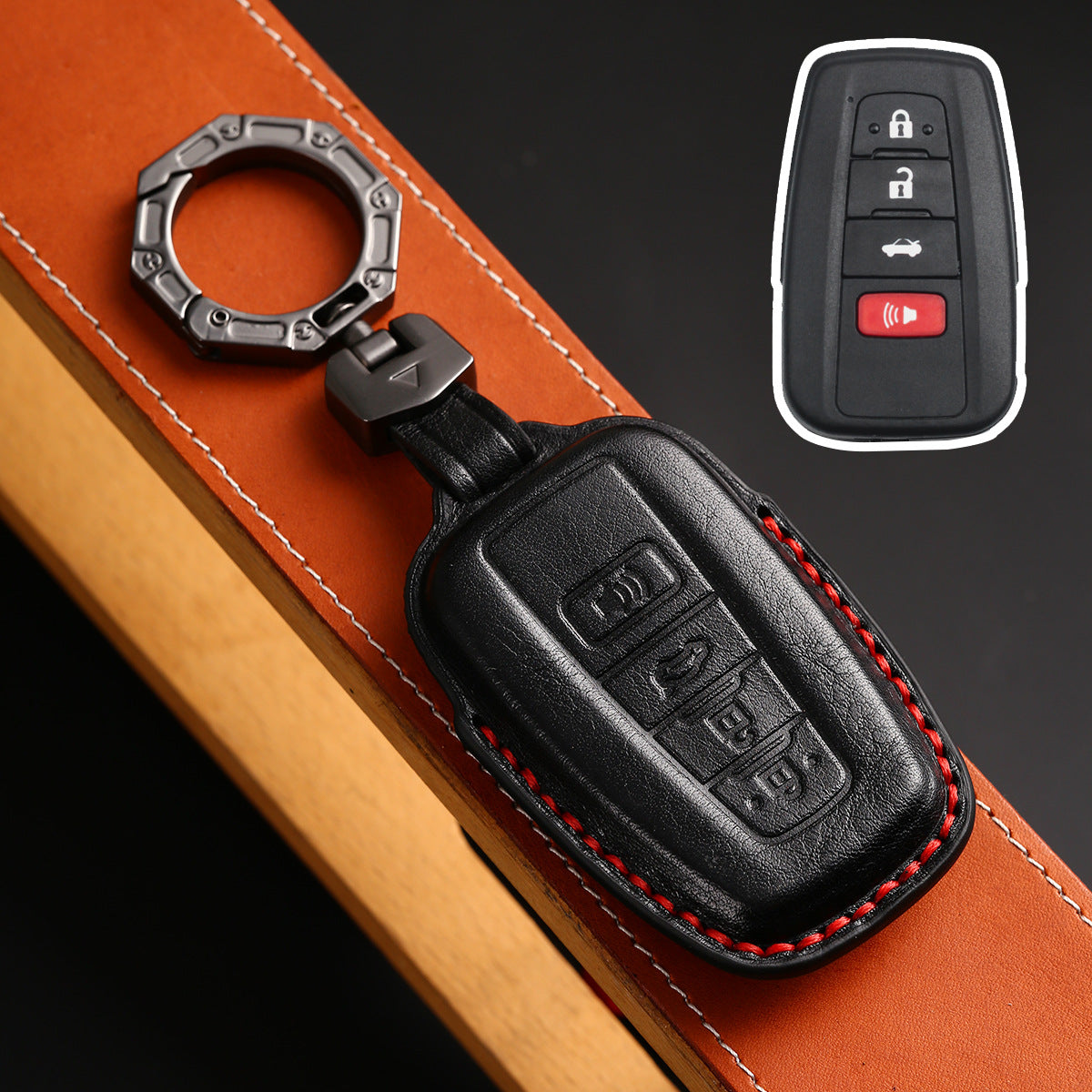 For Toyota 4Runner Sienna Leather Key Fob Cover