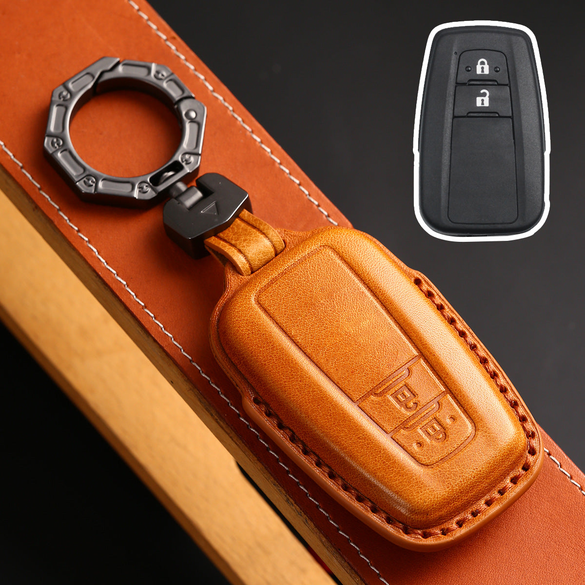 For Toyota 4Runner Sienna Leather Key Fob Cover