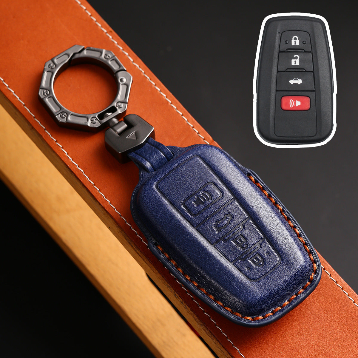 For Toyota 4Runner Sienna Leather Key Fob Cover