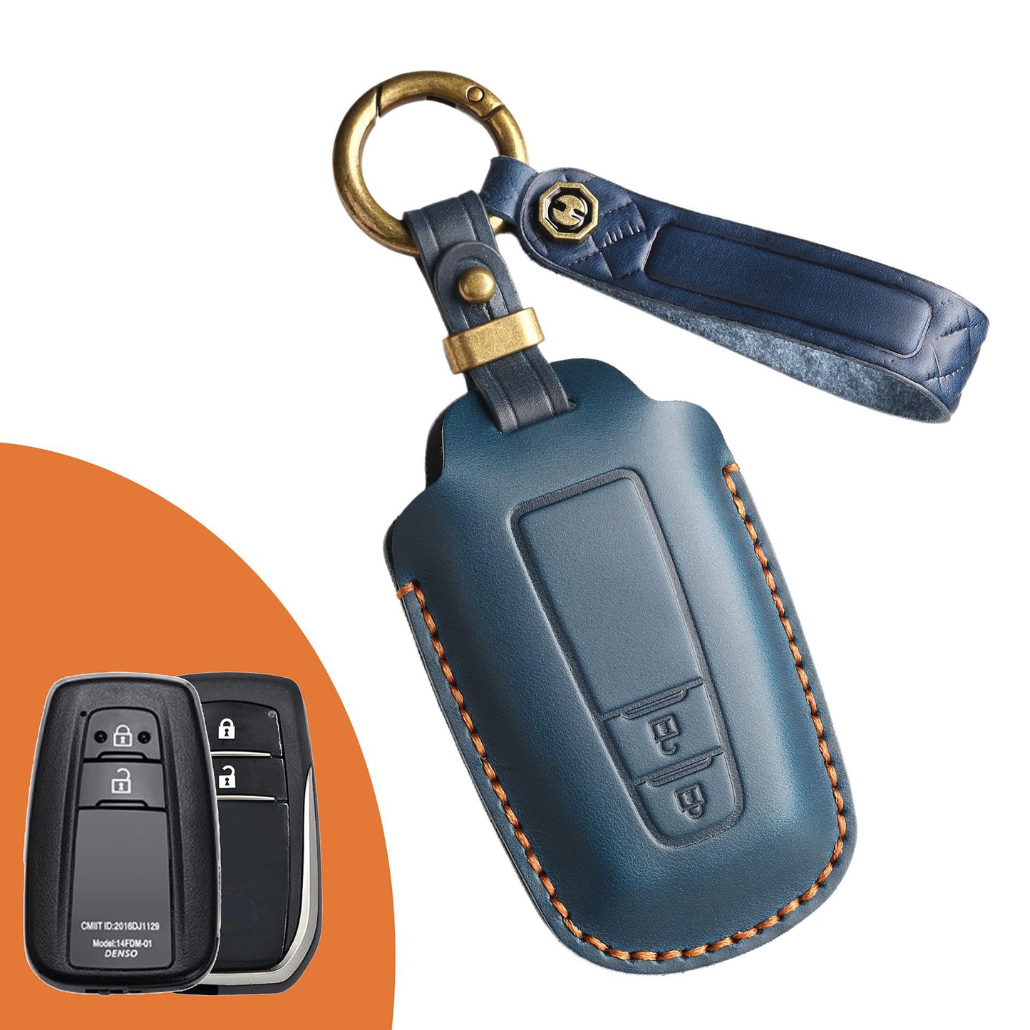 For Toyota Rav4 Leather Key Fob Cover