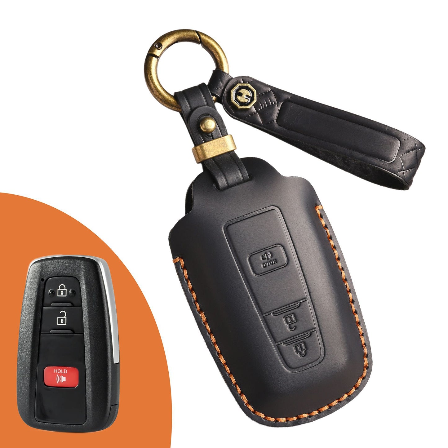 For Toyota Rav4 Leather Key Fob Cover