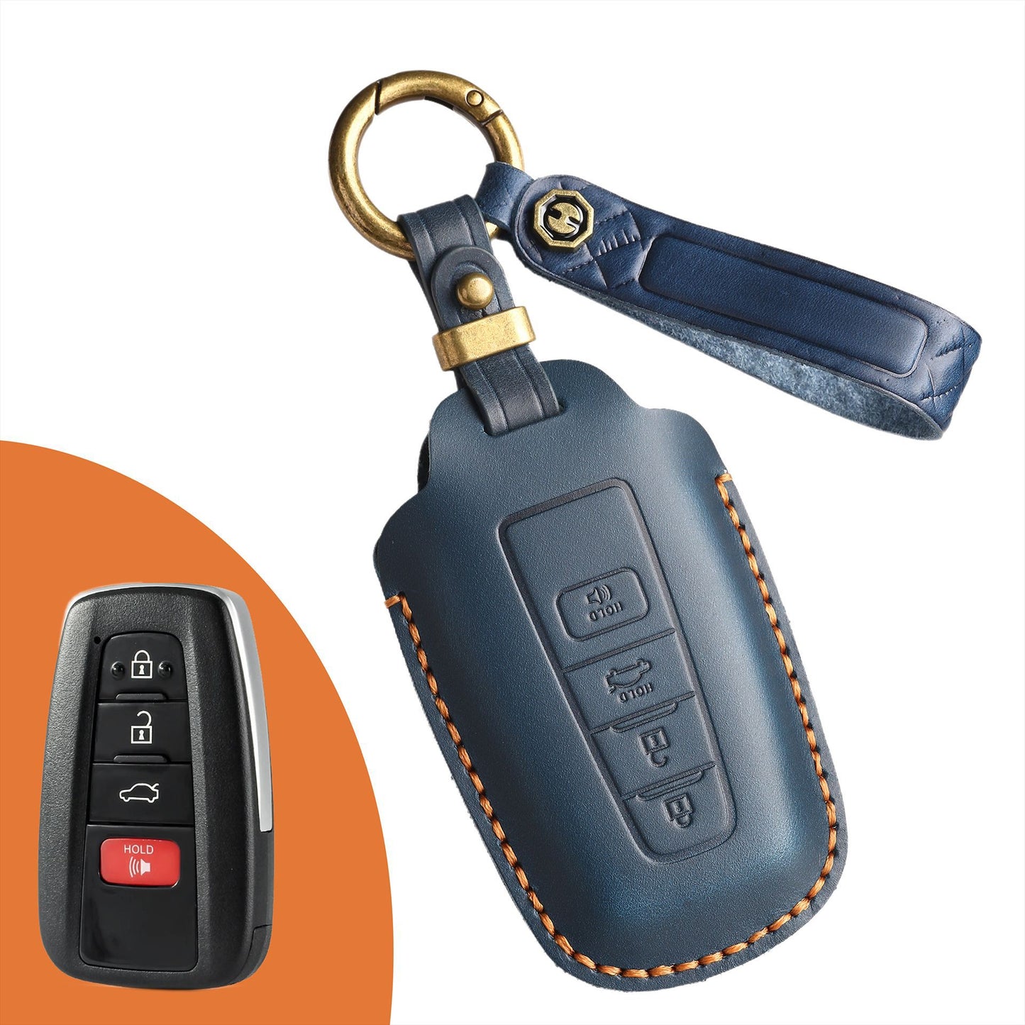For Toyota Rav4 Leather Key Fob Cover