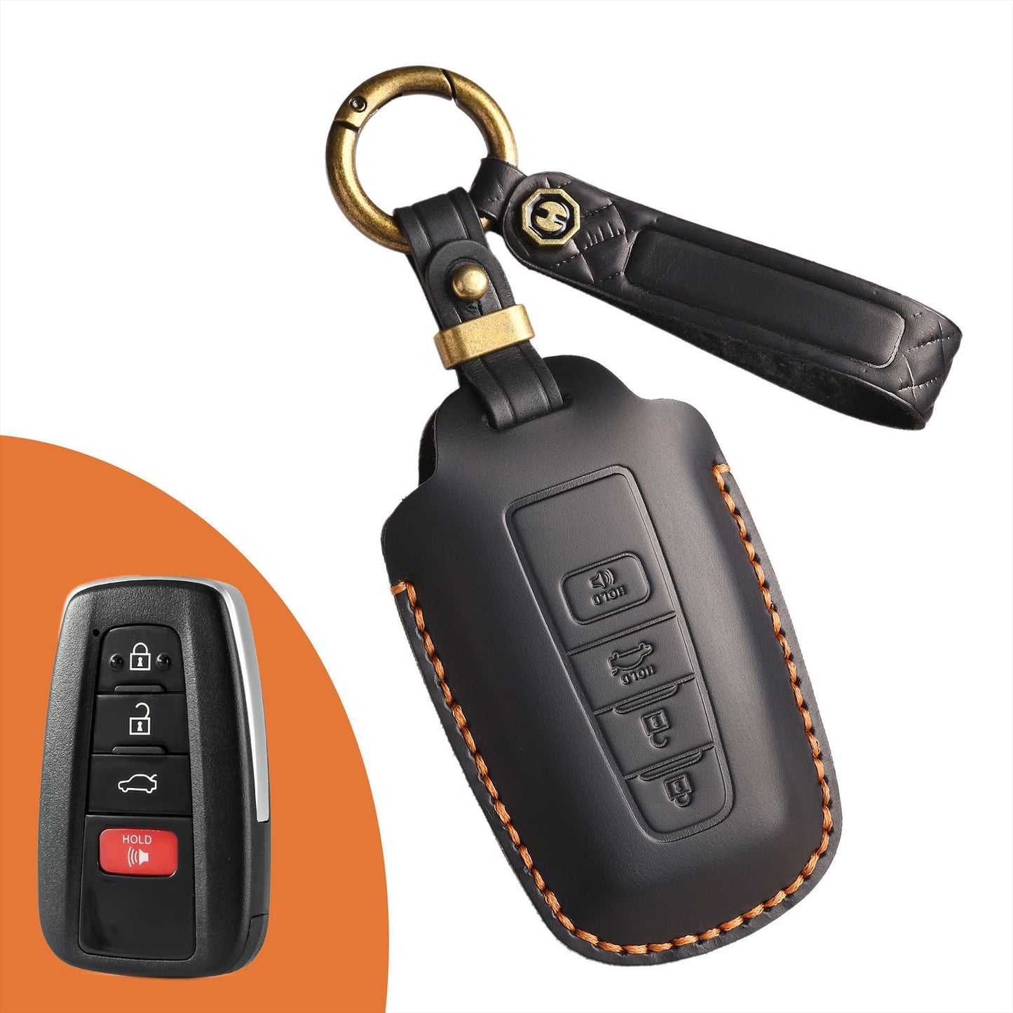 For Toyota Rav4 Leather Key Fob Cover