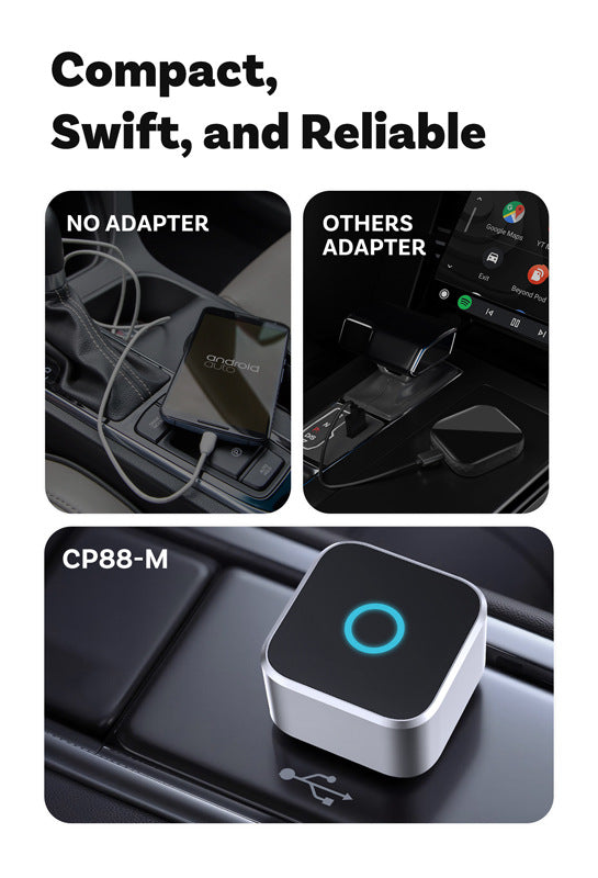 Mini Cube Wireless Carplay/Android Auto Car Adapter