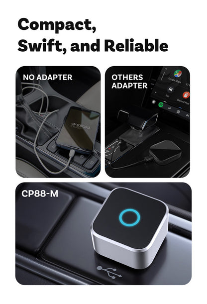 Mini Cube Wireless Carplay/Android Auto Car Adapter