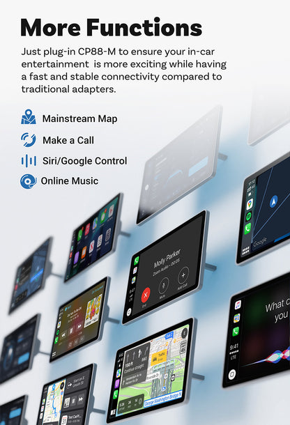 Mini Cube Wireless Carplay/Android Auto Car Adapter