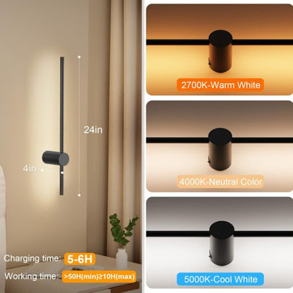 Modern LED Rechargeable Wall Sconces With Remote Control (No Drilling)