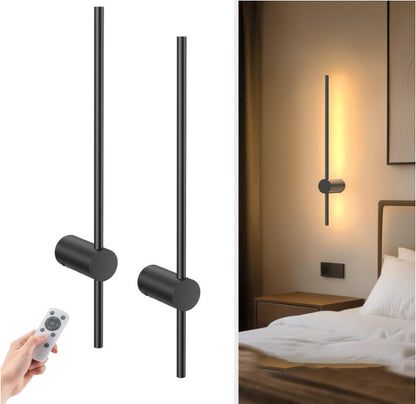 Modern LED Rechargeable Wall Sconces With Remote Control (No Drilling)