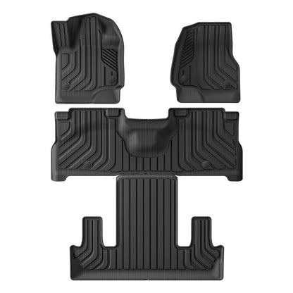 TPE Car Floor Mats and Seat-Back Mat For Ford Expedition 2018-2025 (7-Seater）