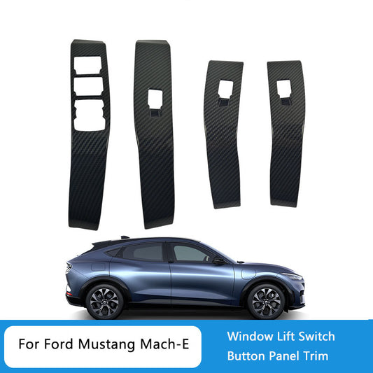 Mach-E Window Lift Switch Button Panel Trim Set For Ford Mustang