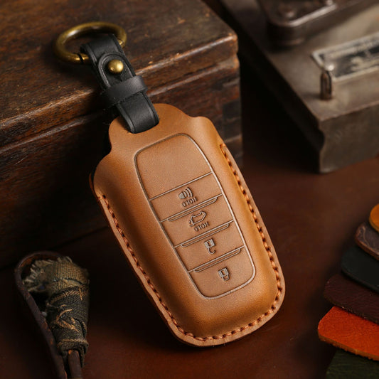 For Toyota Land Cruiser Leather Key Fob Cover