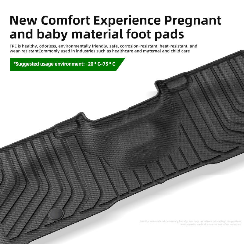 TPE Car Floor Mats and Seat-Back Mat For Ford Expedition 2018-2025 (7-Seater）