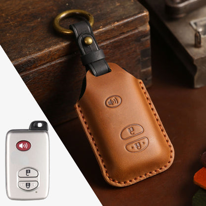 For Toyota Land Cruiser Leather Key Fob Cover
