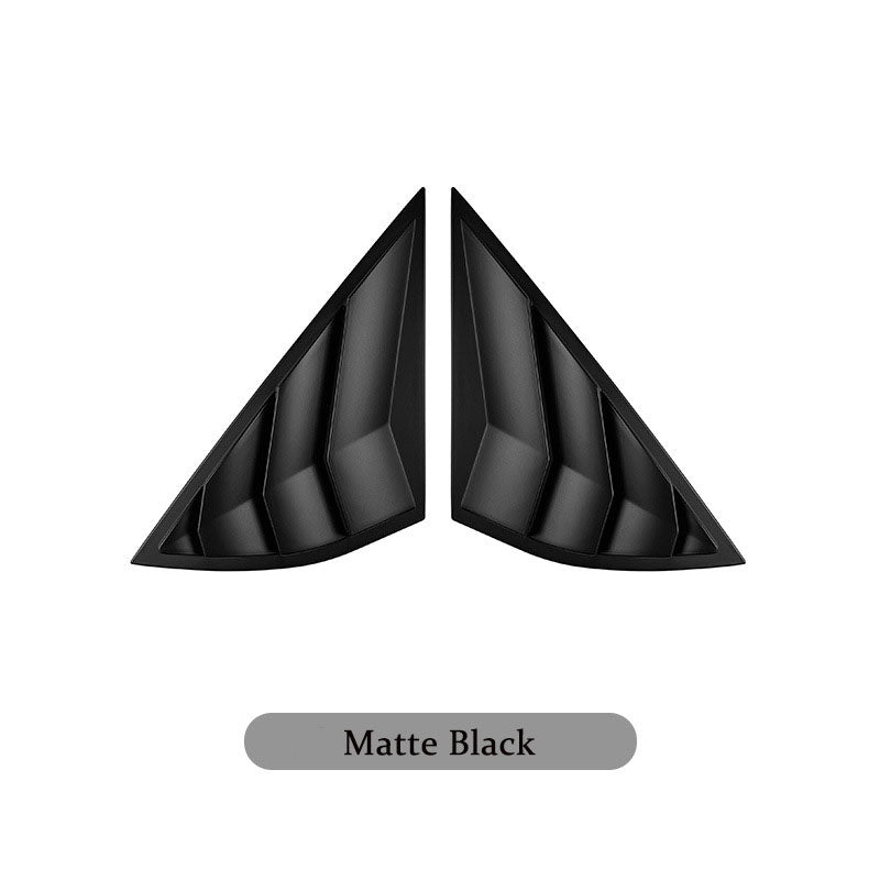 For Ford Mustang Mach-e Rear Triangle Windows Louvers Trim Cover Carbon Fiber