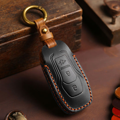 For Ford Mustang Leather Key Fob Cover
