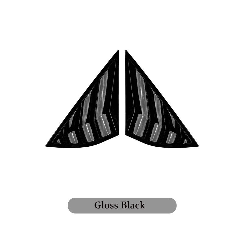 For Ford Mustang Mach-e Rear Triangle Windows Louvers Trim Cover Carbon Fiber