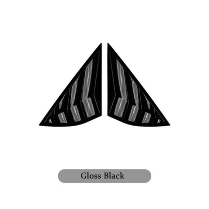 For Ford Mustang Mach-e Rear Triangle Windows Louvers Trim Cover Carbon Fiber
