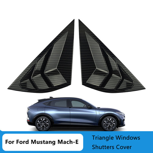 Rear Triangle Windows Shutters Cover Trim For Ford Mustang Mach-e