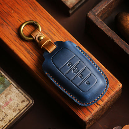 For Toyota Land Cruiser Leather Key Fob Cover