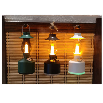Retro Kerosene Lamp Wireless Humidifier Bedroom Desktop Home Outdoor Portable Camping Aroma Diffuser