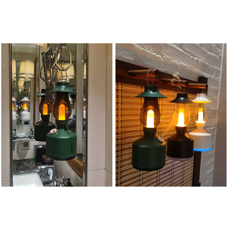 Retro Kerosene Lamp Wireless Humidifier Bedroom Desktop Home Outdoor Portable Camping Aroma Diffuser