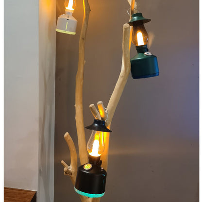 Retro Kerosene Lamp Wireless Humidifier Bedroom Desktop Home Outdoor Portable Camping Aroma Diffuser