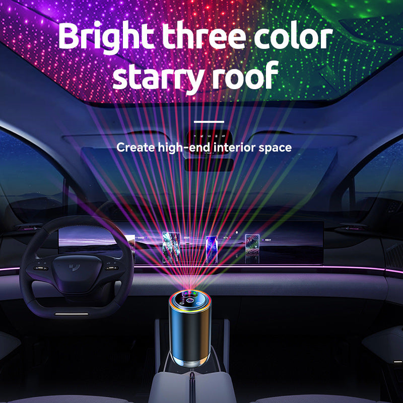 Smart Car Air Fresheners Diffuser With Star Projector and Auto Spray
