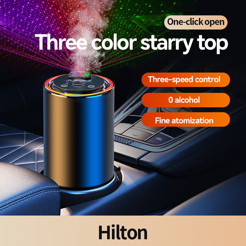 Smart Car Air Fresheners Diffuser With Star Projector and Auto Spray
