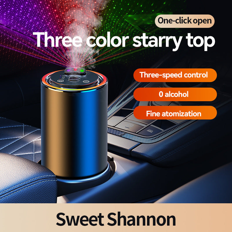 Smart Car Air Fresheners Diffuser With Star Projector and Auto Spray