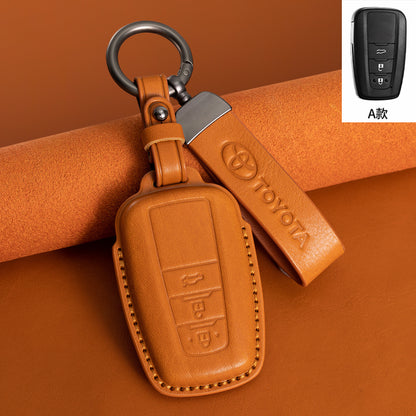 Evtesparts Leather Key Fob Case for Toyota RAV4