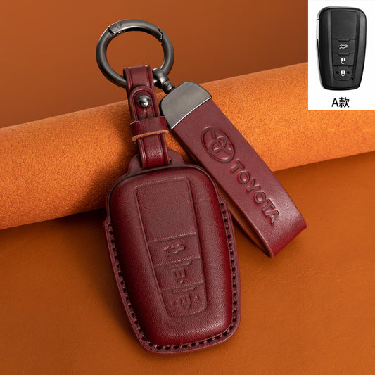 Evtesparts Leather Key Fob Case for Toyota Camry