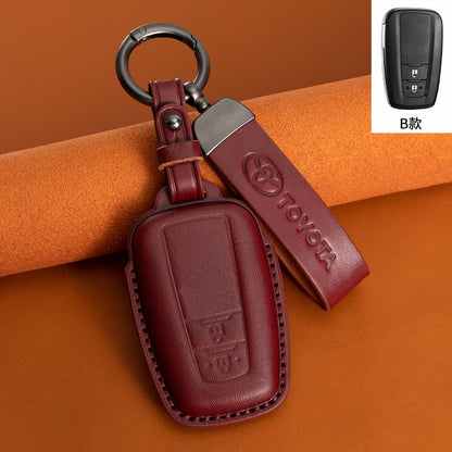 Evtesparts Leather Key Fob Case for Toyota RAV4