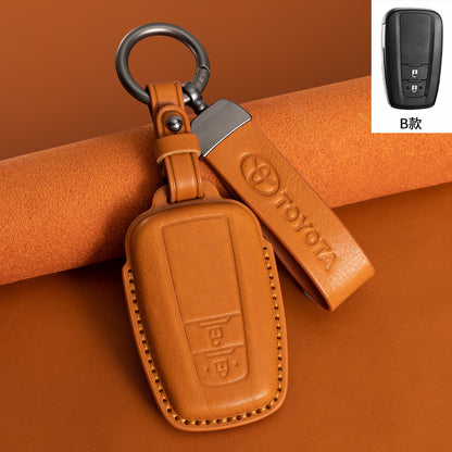 Evtesparts Leather Key Fob Case for Toyota RAV4