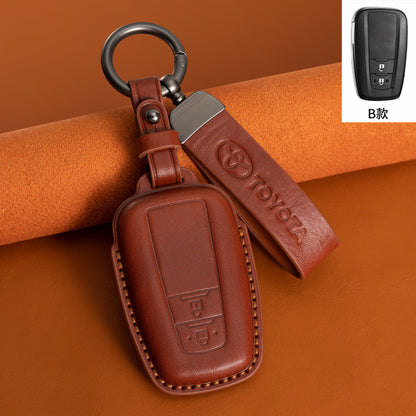 Evtesparts Leather Key Fob Case for Toyota RAV4