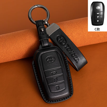 Evtesparts Leather Key Fob Case for Toyota RAV4