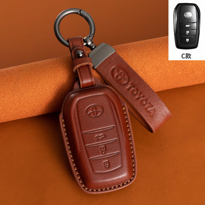 Evtesparts Leather Key Fob Case for Toyota RAV4