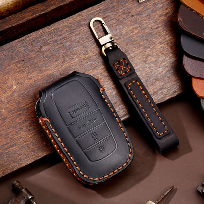 Evtesparts Leather Key Fob Cover For Toyota Sienna