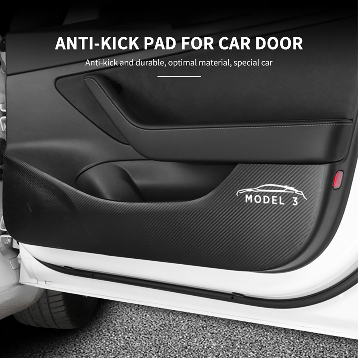 Model 3/Y Interior Door Panel Anti-Kick Mats (Set Of 4)