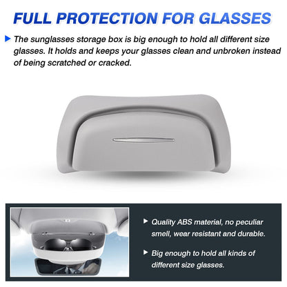 Model 3/Y Sunglasses Holder Sun Visor Storage Box Eyeglasses Case Mount