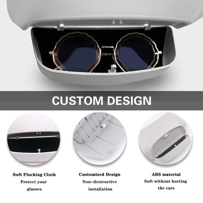 Model 3/Y Sunglasses Holder Sun Visor Storage Box Eyeglasses Case Mount