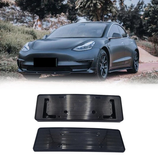 Tesla Model 3 & Y Carbon Fiber License Plate Frame (2Pcs)
