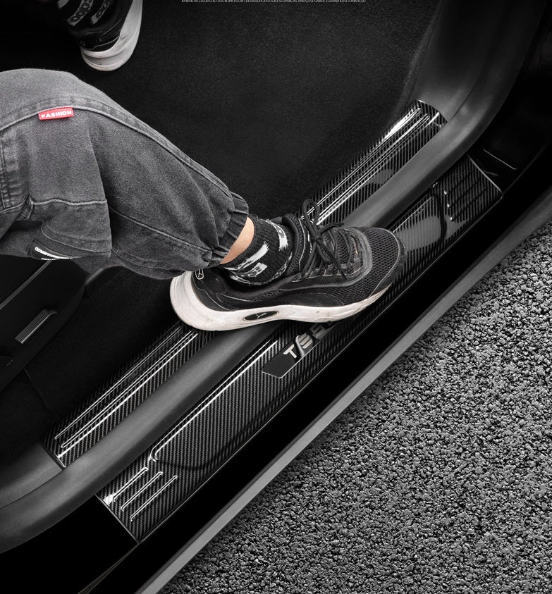 SDWHYNSGS 4 PCS Car Door Sill Protector For Chrysler Pacifica (2016-2024), Anti-Scratch Waterproof Shield With Adhesive Door Entry Guard.,Silver