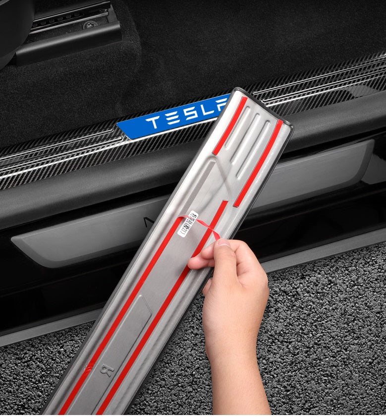 Tesla Model Y Stainless Steel Door Sill Protector Welcome Pedal
