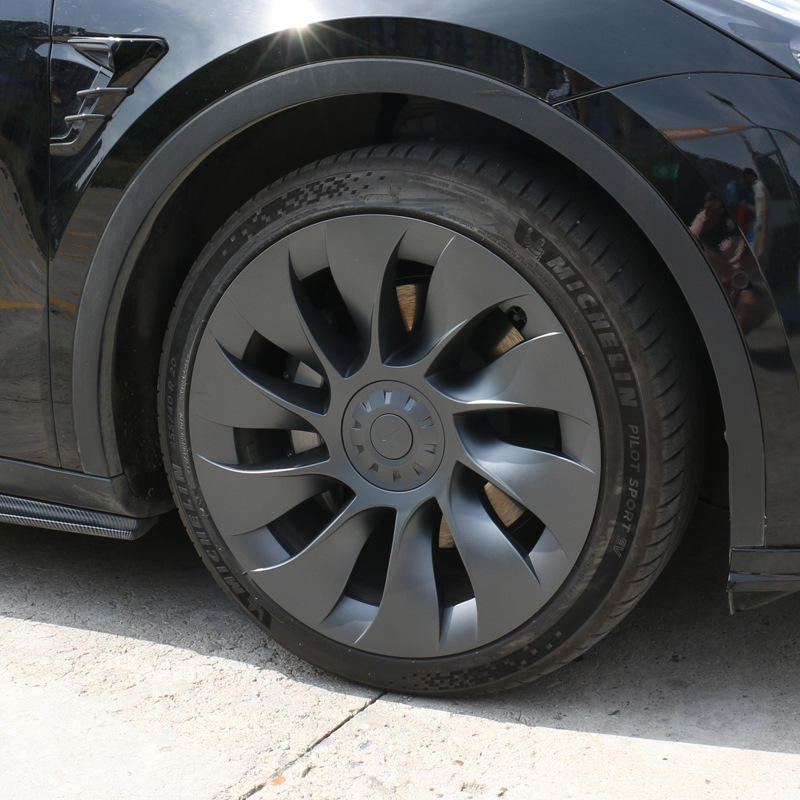 Tesla Model Y noir Aero hubcaps hubcaps set - Mise à niveau sportive pour  jantes
