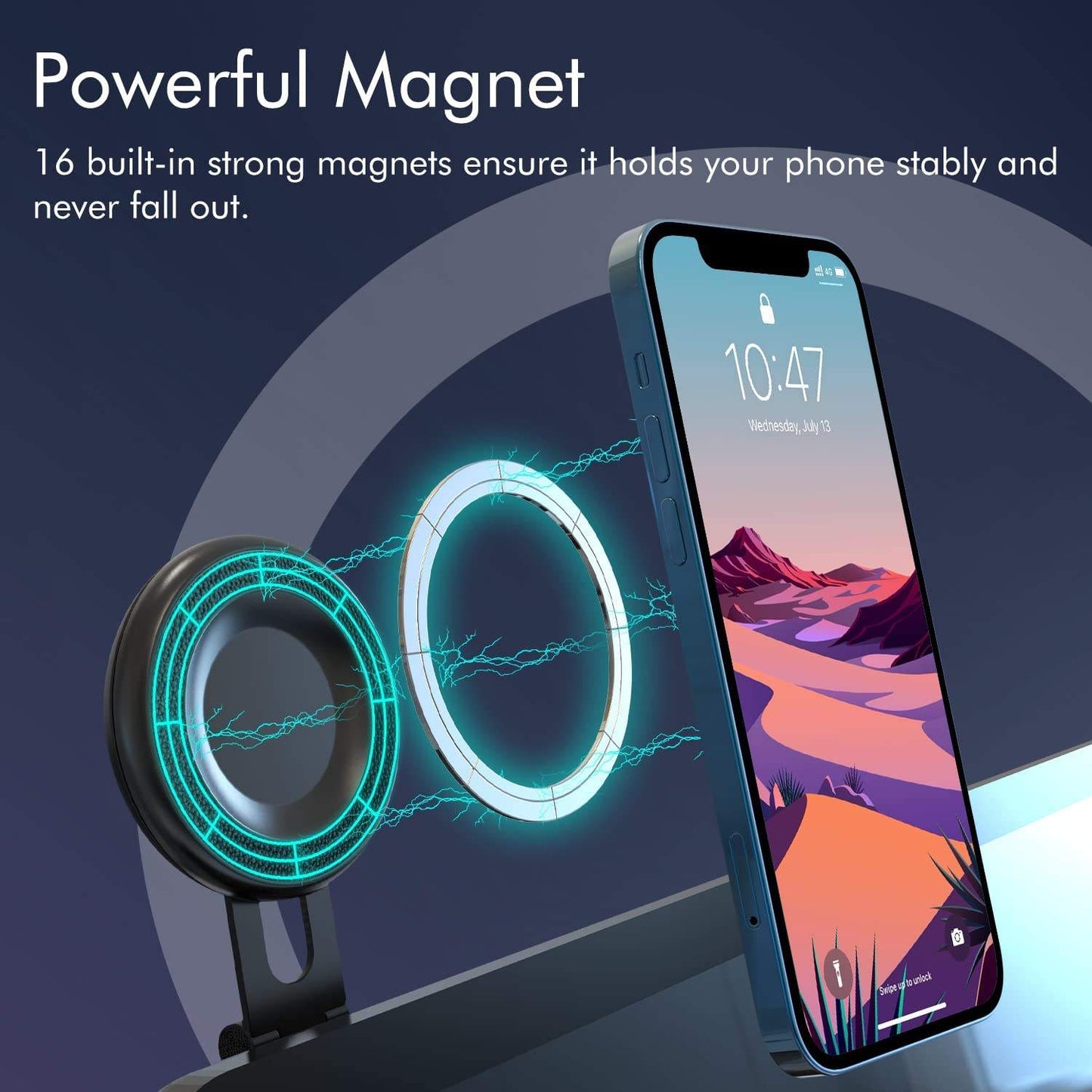 Model 3/Y Magnetic Phone Mount Foldable Hidden Screen Mobile Cell Holder